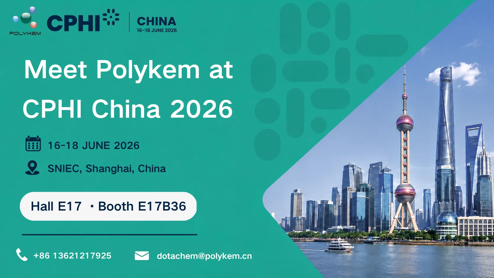 Polykem wystawi na targach CPHI i PMEC China 2026